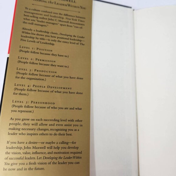 John C. Maxwell Developing The Leader Within You Hardcover Book - Picture 6 of 12
